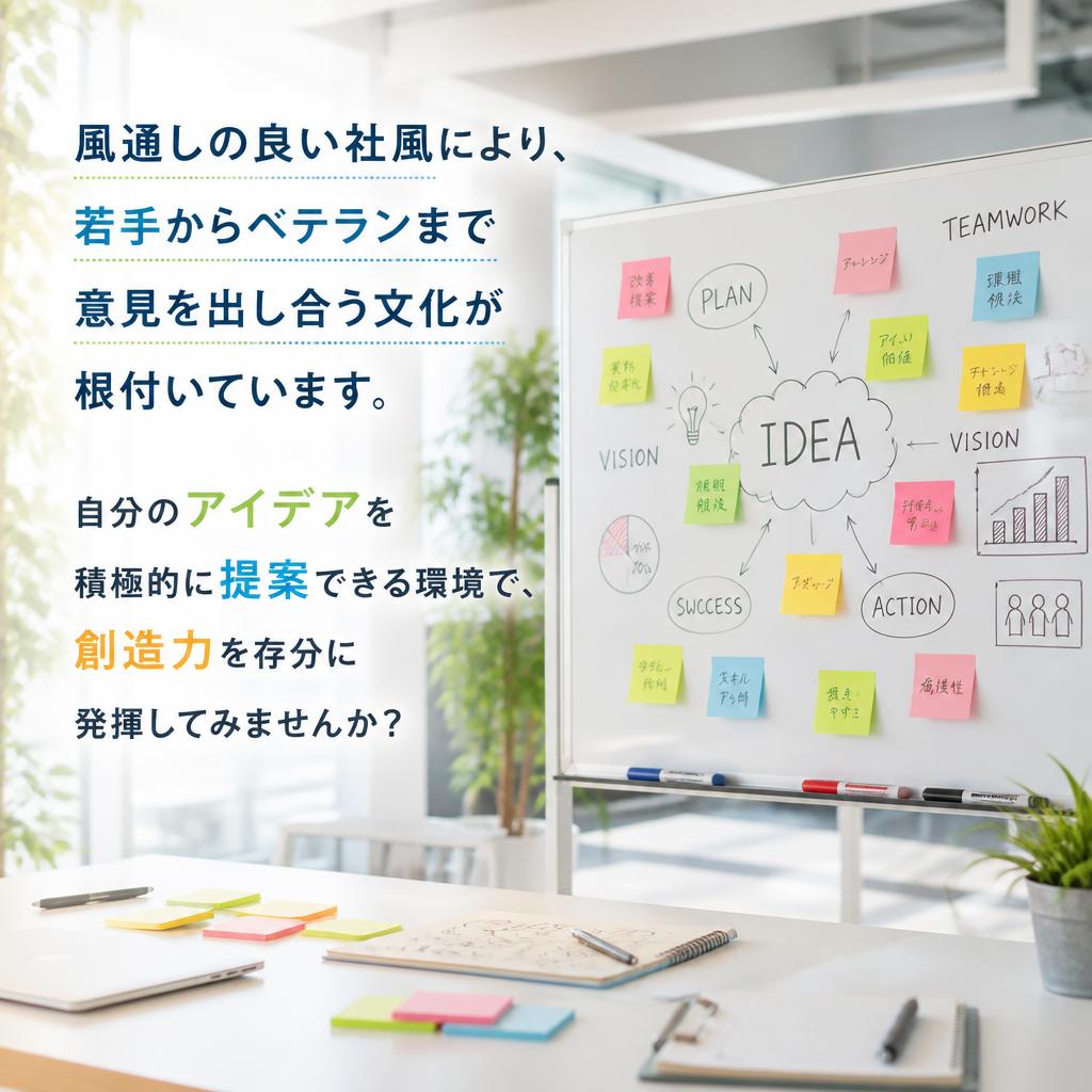 自由な職場環境での創造力発揮