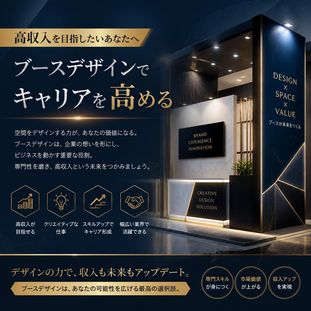 高収入を目指したいあなたへ、ブースデザインでキャリアを高める
