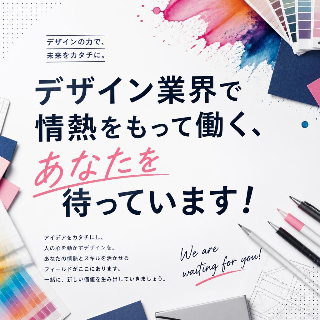 デザイン業界で情熱をもって働く、あなたを待っています！
